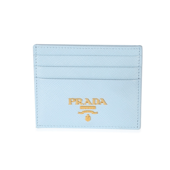Prada Handbags - Prada Blue Saffiano Leather Card Holder